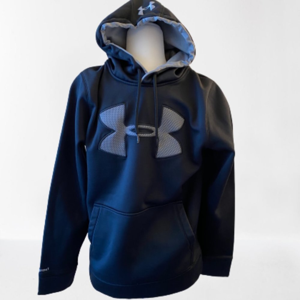Under Armour Men's Black Grey DriFit Fleece Hoodie